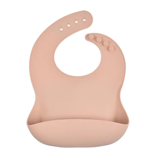 Newborn Baby Feeding Tableware - Waterproof Silicone Bibs for Kids