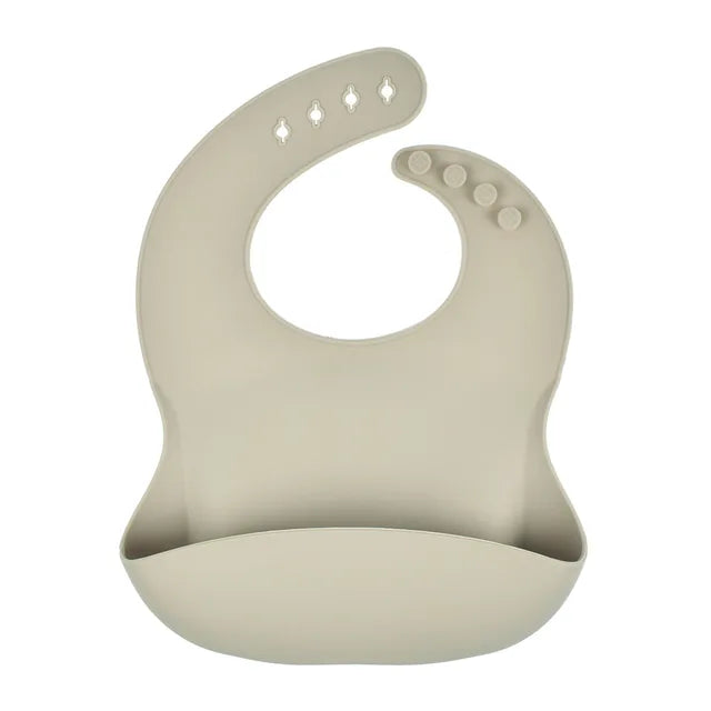 Newborn Baby Feeding Tableware - Waterproof Silicone Bibs for Kids