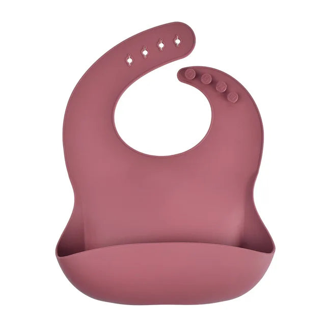 Newborn Baby Feeding Tableware - Waterproof Silicone Bibs for Kids