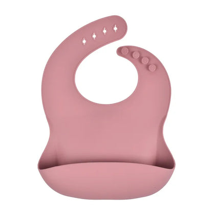 Newborn Baby Feeding Tableware - Waterproof Silicone Bibs for Kids