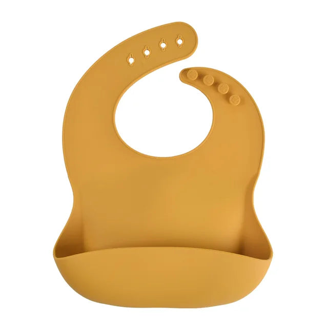 Newborn Baby Feeding Tableware - Waterproof Silicone Bibs for Kids